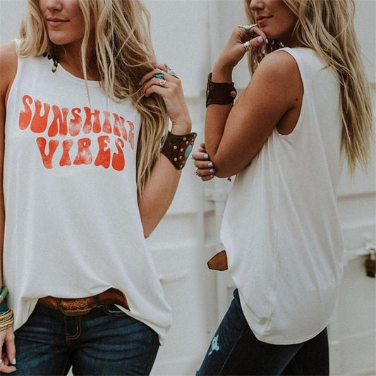 Sunshine Vibes Sleeveless T Shirt
