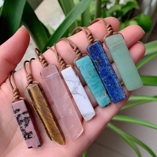 Natural Stone Crystal Necklaces