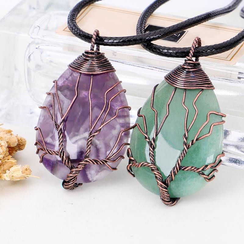 Tree of Life Wrapped Crystal Necklace - SoulShyne Products