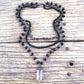 Quartz Crystal Rosary Layered Necklace
