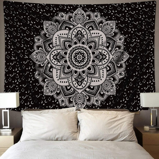 Black Lotus Mandala Tapestry