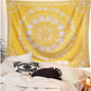 Yellow Floral Mandala Tapestry