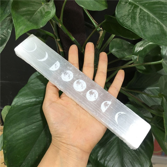 Chakra Moon Phase Selenite Slab