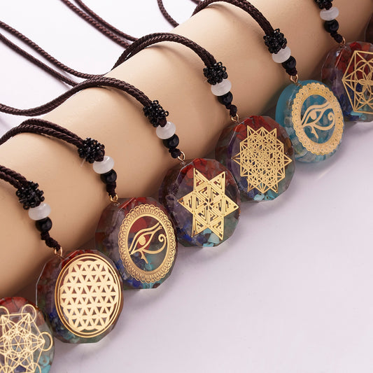 Chakra Orgonite Pendant Necklace