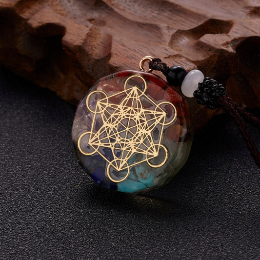 Chakra Orgonite Pendant Necklace