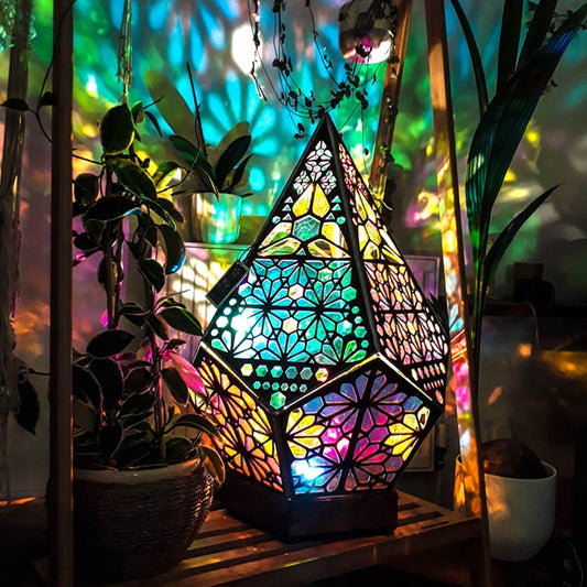 Stained Glass Effect Projector Lamp