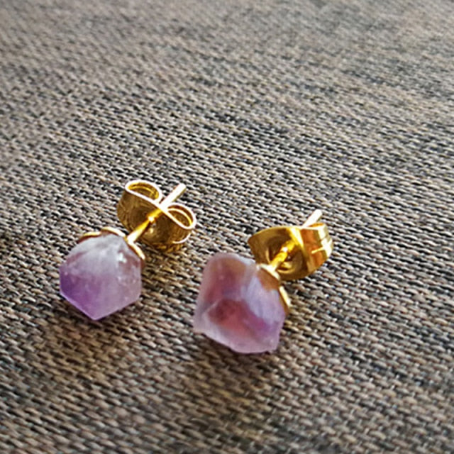 Amethyst Natural Stone Earrings