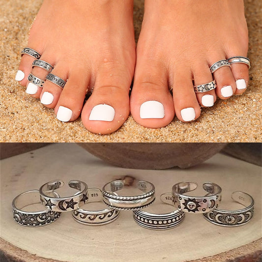 Boho Toe Ring Set