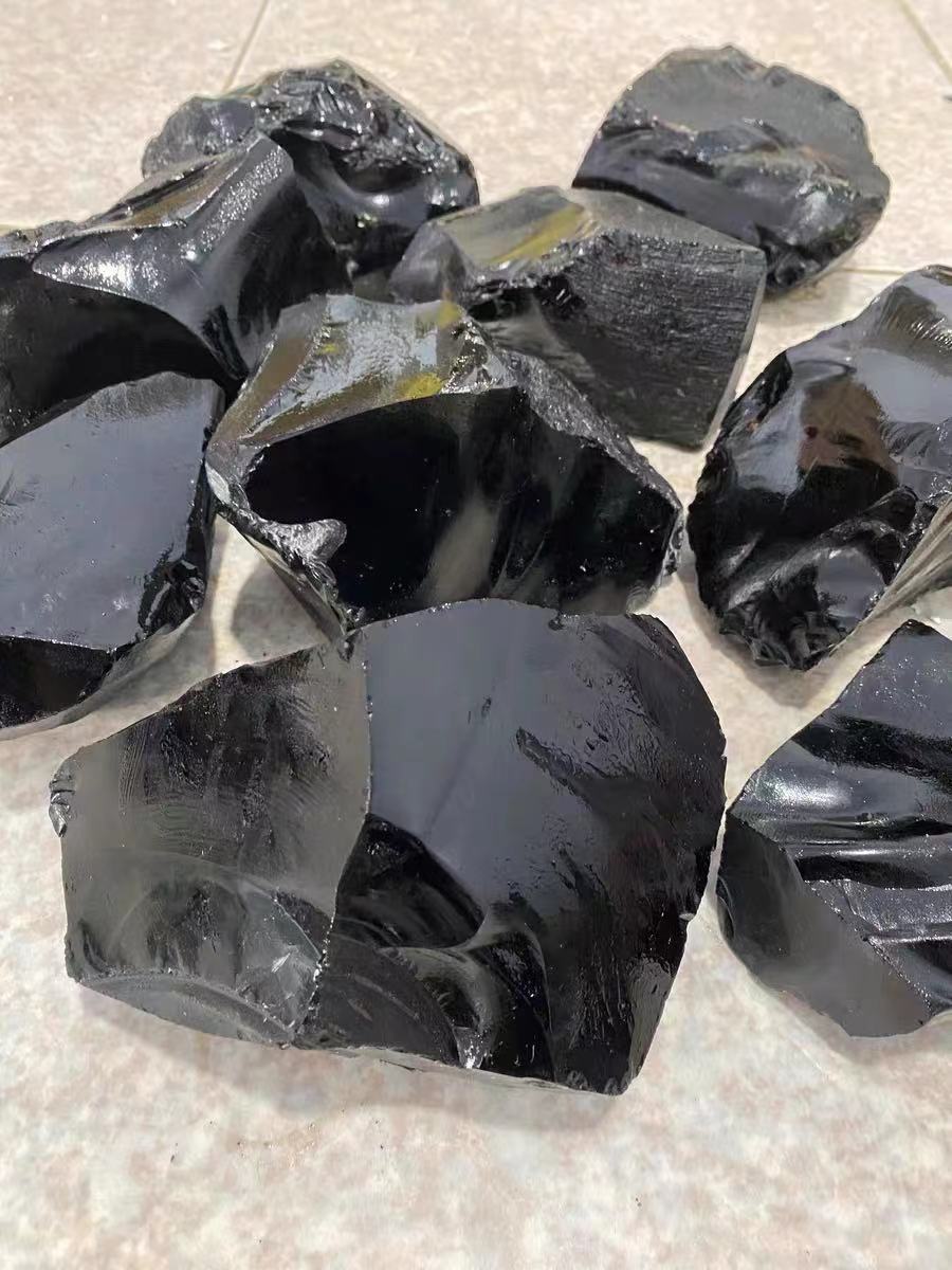 Large Obsidian Rough Cut Stone