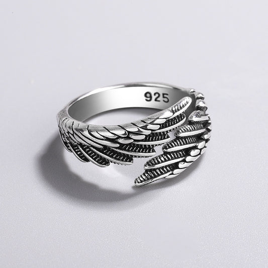 Hugs from an Angel Silver Adjustable Ring