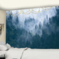 Foggy Mountain Forest Tapestry