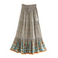 Floral High Waist Maxi Skirt