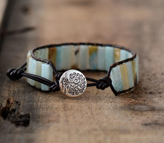 Amazonite Stone Wrap Bracelet - SoulShyne Products