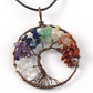 Tree Of Life Crystal & Copper Pendant Necklace