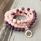 Rose Quartz & Amethyst Mala Bracelet