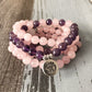 Rose Quartz & Amethyst Mala Bracelet