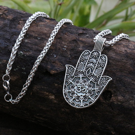 Hamsa Pendant Men's Necklace