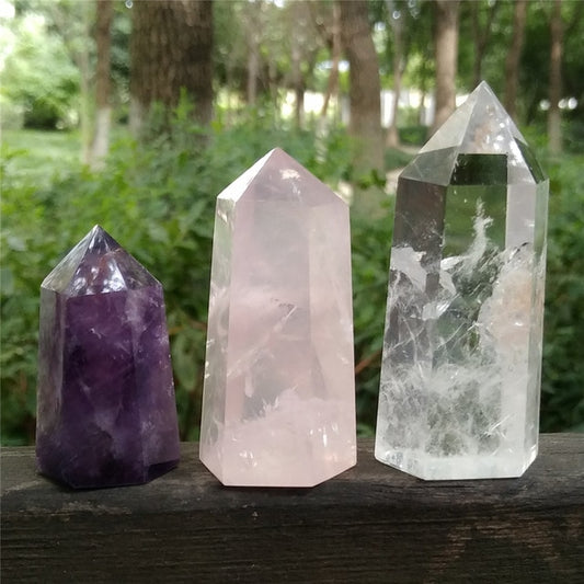 Crystal Obelisk & Point 3 Piece Sets