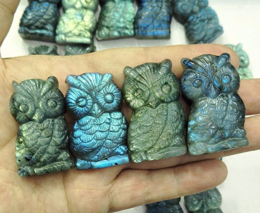 Labradorite Crystal Owl