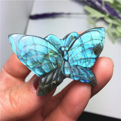 Labradorite Carved Crystal Butterfly