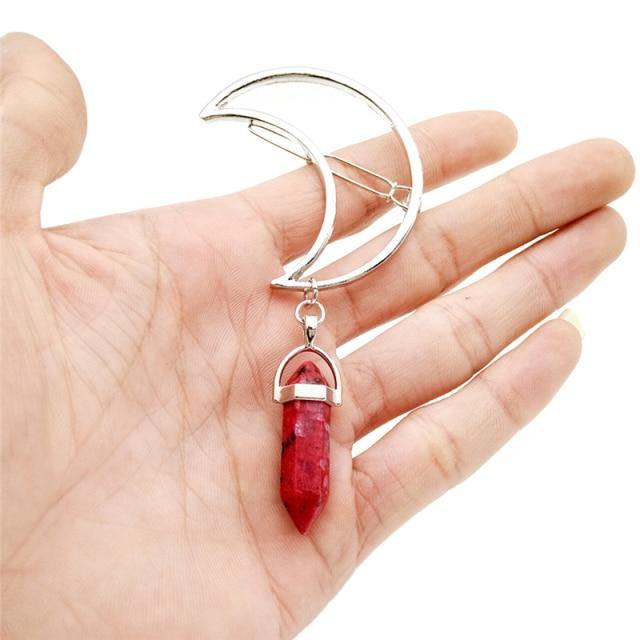 Crescent & Crystal Hair Clip - SoulShyne Products