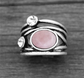 Rose Quartz silver ring 