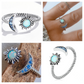 Sun & Moon Faux Fire Opal Ring