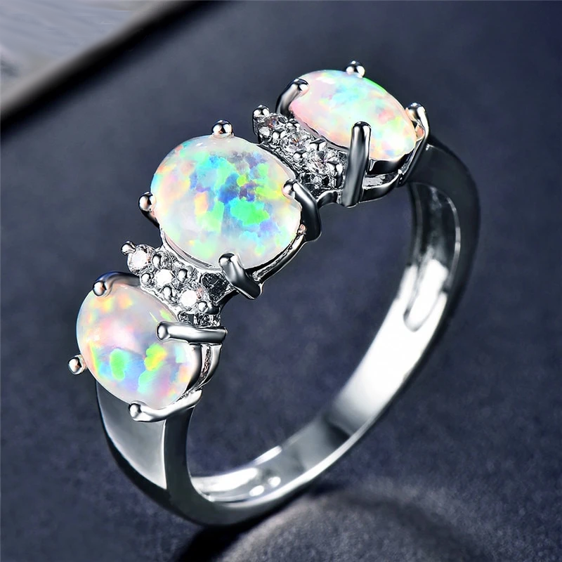 Faux Fire Opal Trio Ring - SoulShyne Products