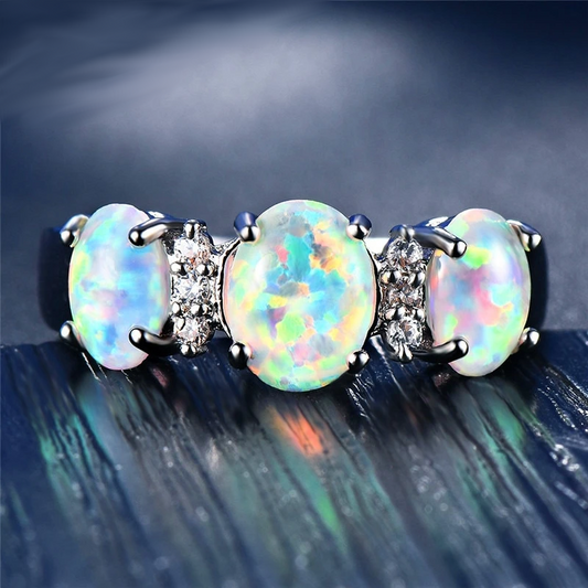 Faux Fire Opal Trio Ring - SoulShyne Products