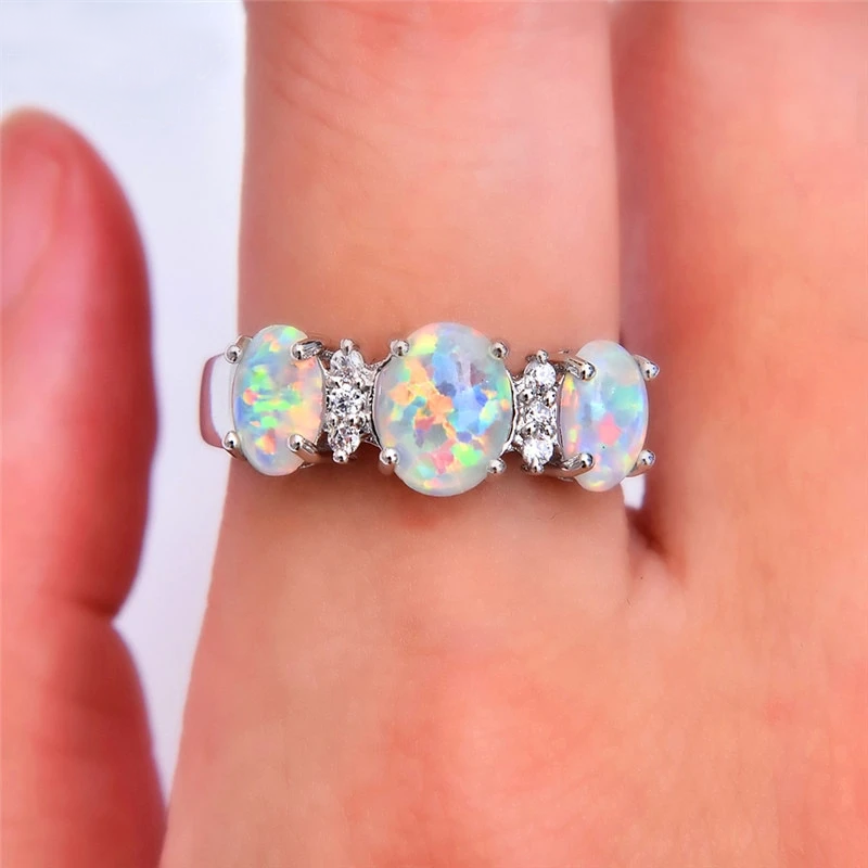 Faux Fire Opal Trio Ring - SoulShyne Products