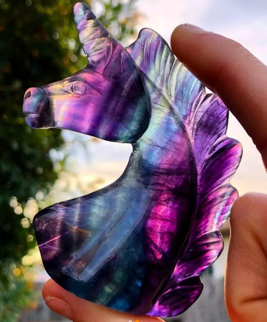 Fluorite Crystal Unicorn