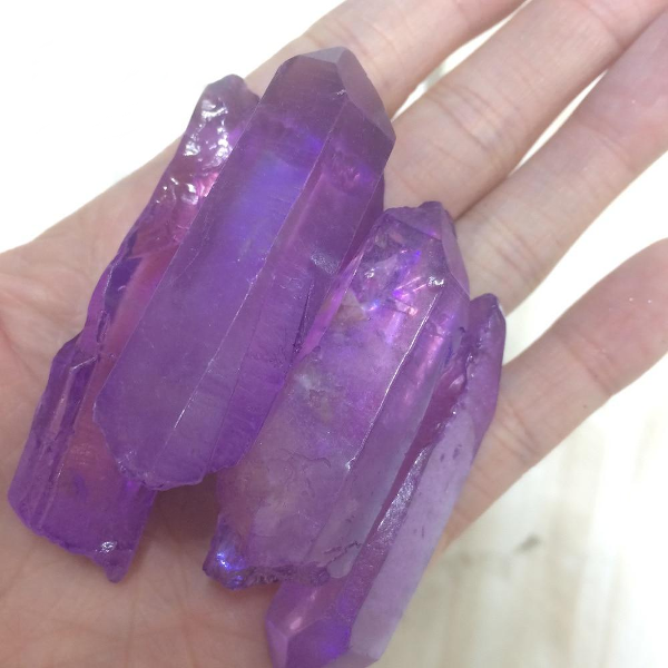 Purple Angel Aura Quartz Crystal Points- 10pcs