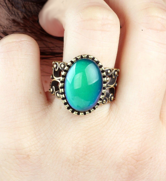 Antique Bronze Color Changing Mood Ring