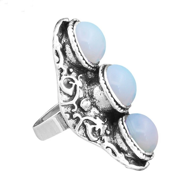 Vintage Stone Trio Adjustable Ring - SoulShyne Products