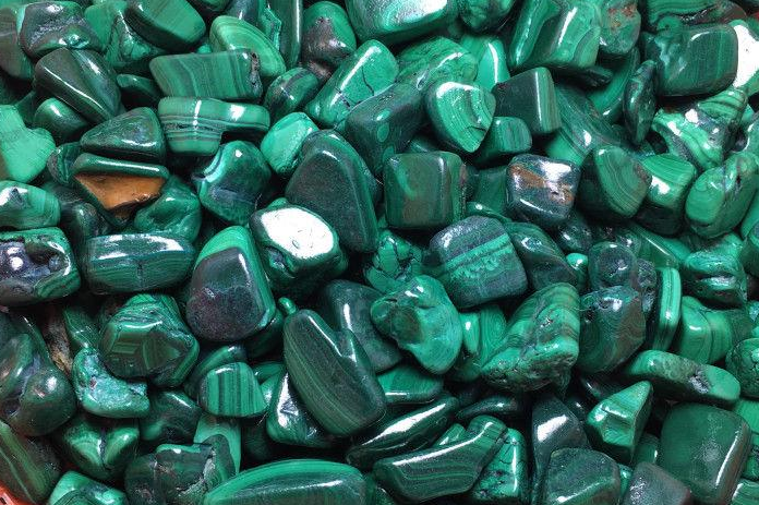 Malachite Tumbled Stones- 100g Bag