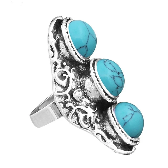 Vintage Stone Trio Adjustable Ring - SoulShyne Products