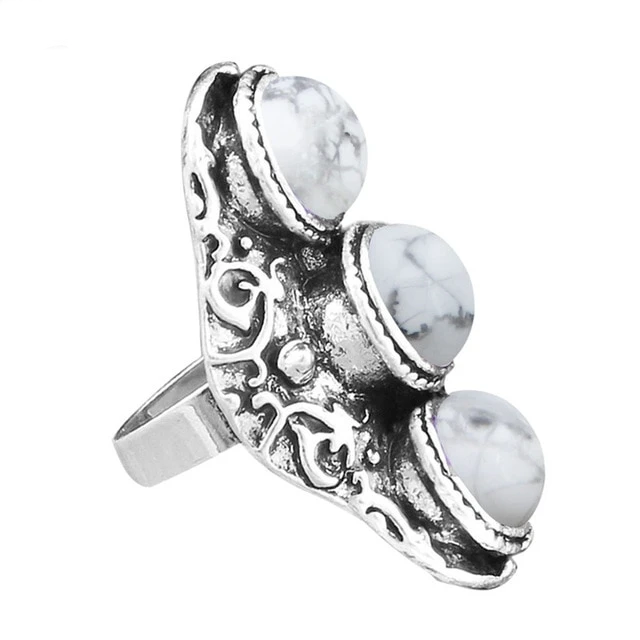 Vintage Stone Trio Adjustable Ring - SoulShyne Products