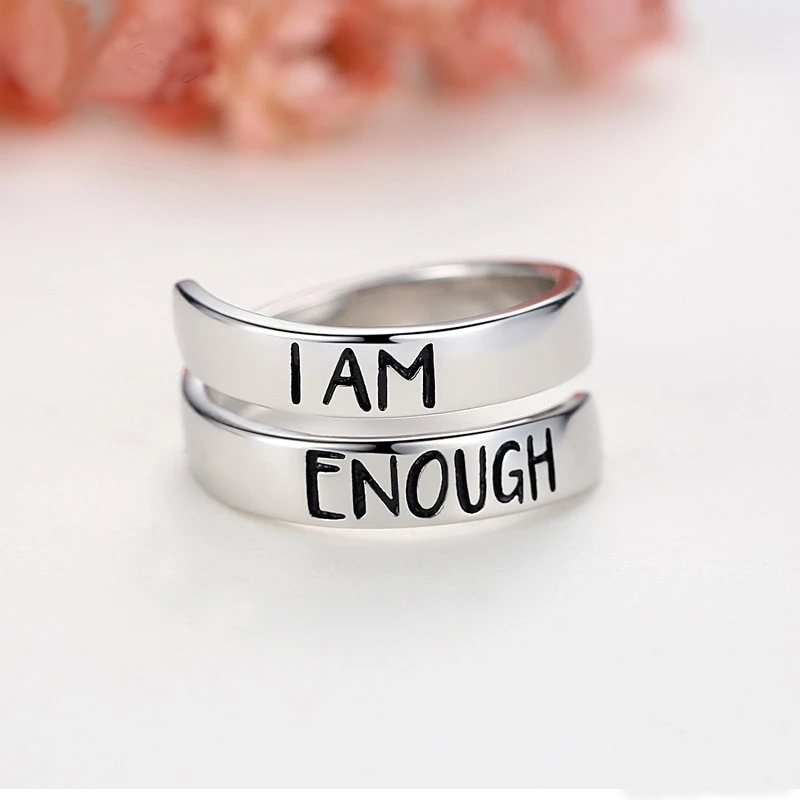 I AM ENOUGH Silver Ring