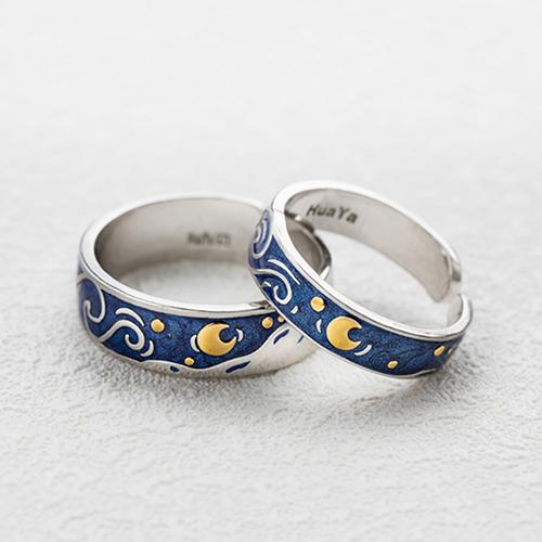 Starry Night His & Hers Rings