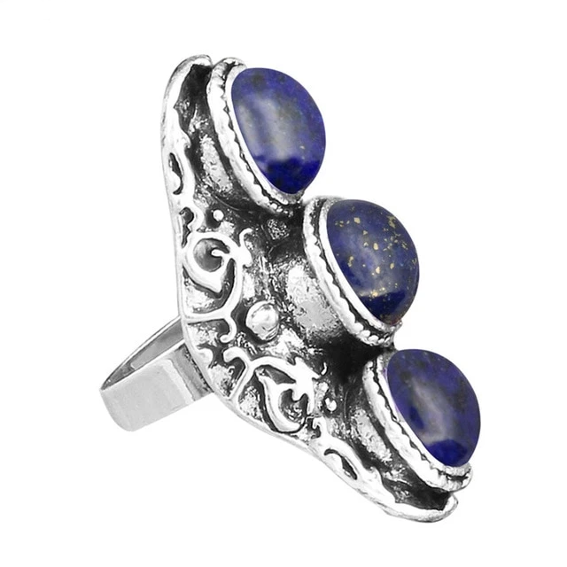 Vintage Stone Trio Adjustable Ring - SoulShyne Products